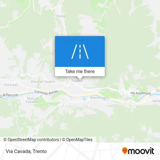 Via Cavada map