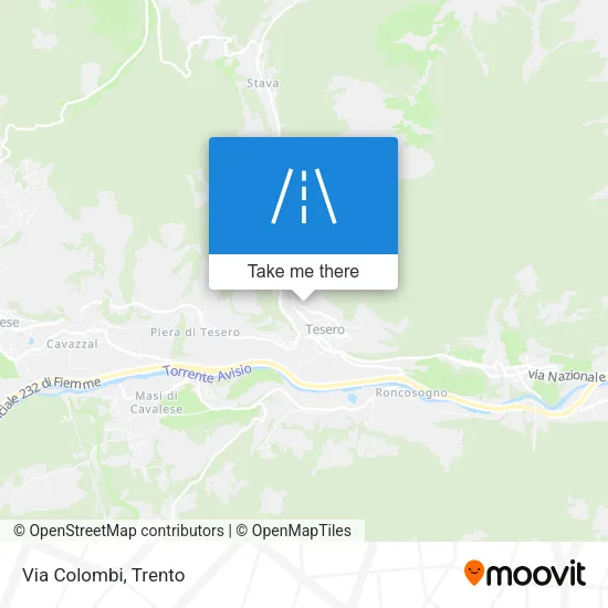 Via Colombi map
