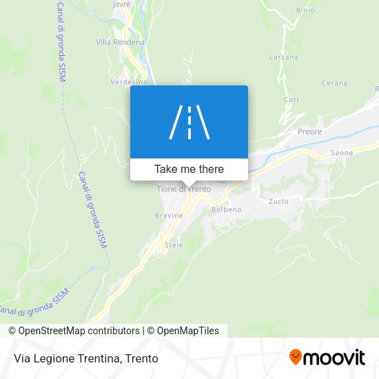 Via Legione Trentina map