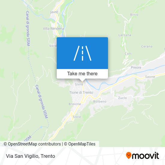 Via San Vigilio map
