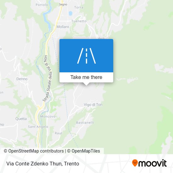 Via Conte Zdenko Thun map