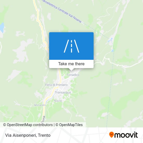 Via Aisenponeri map