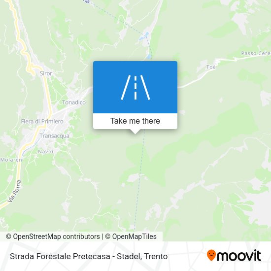 Strada Forestale Pretecasa - Stadel map