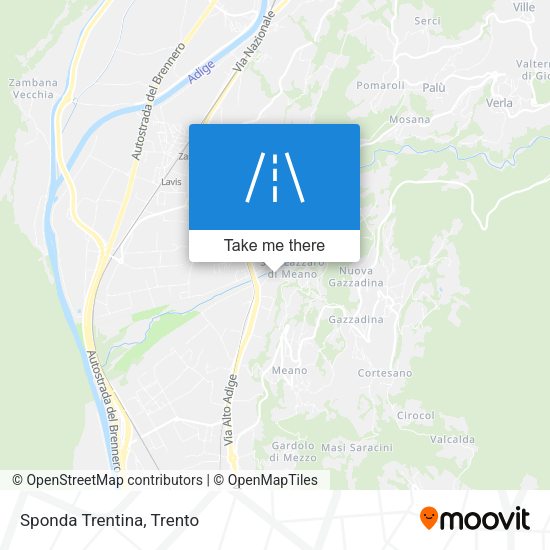 Sponda Trentina map