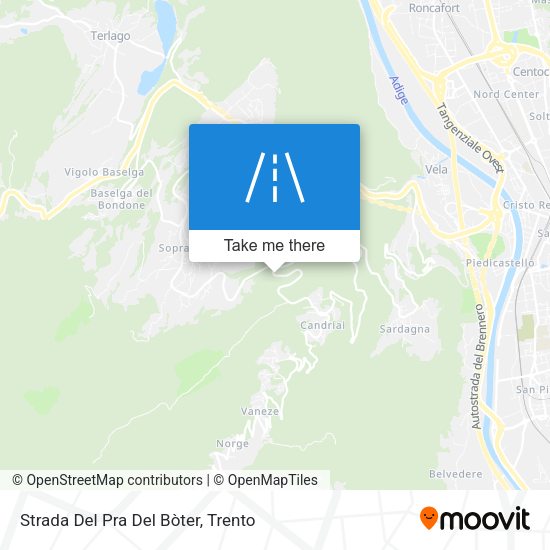 Strada Del Pra Del Bòter map