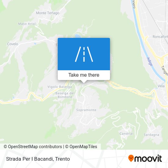 Strada Per I Bacandi map