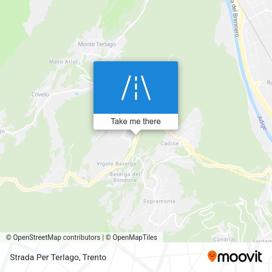 Strada Per Terlago map
