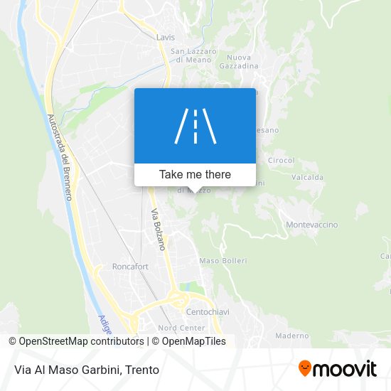 Via Al Maso Garbini map