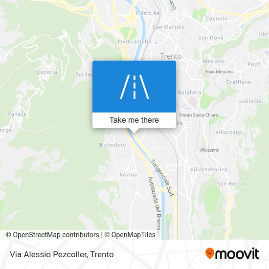 Via Alessio Pezcoller map