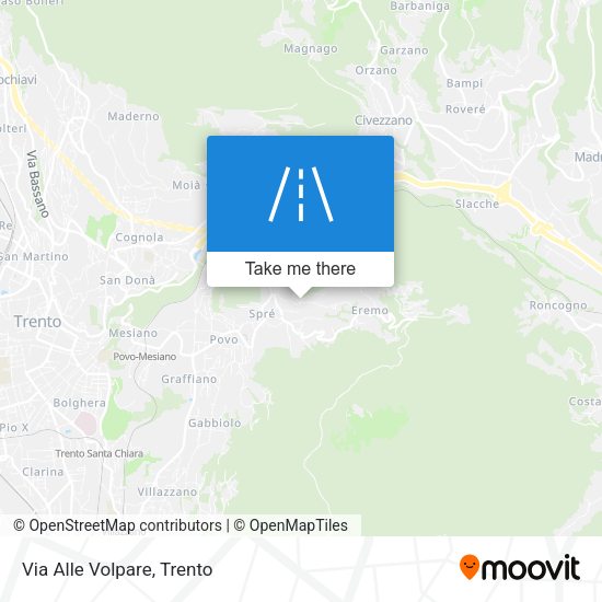 Via Alle Volpare map