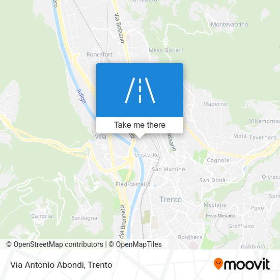 Via Antonio Abondi map