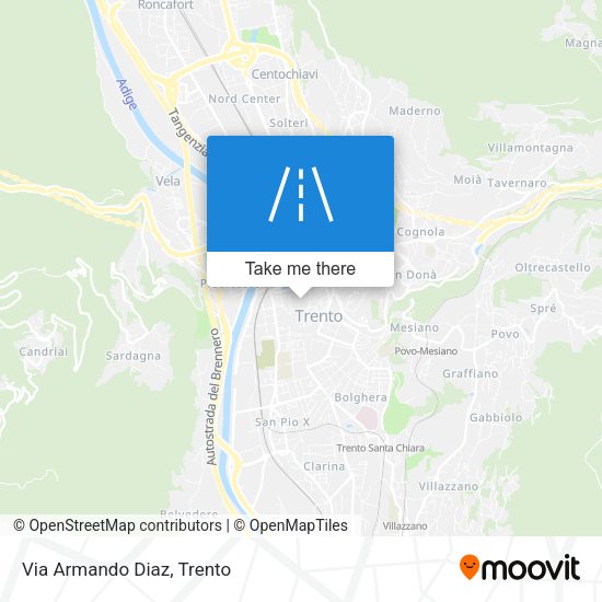 Via Armando Diaz map