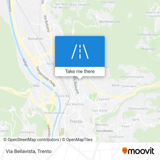 Via Bellavista map