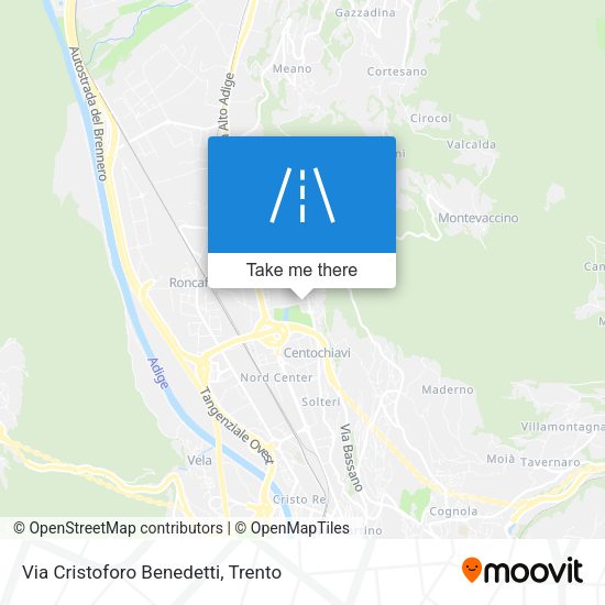 Via Cristoforo Benedetti map