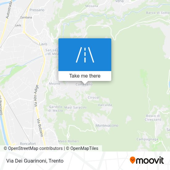 Via Dei Guarinoni map