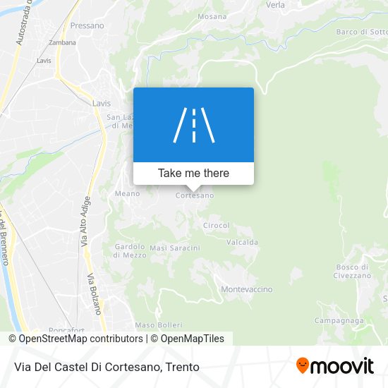 Via Del Castel Di Cortesano map