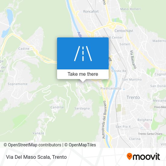 Via Del Maso Scala map