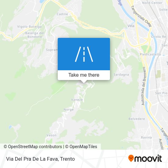 Via Del Pra De La Fava map