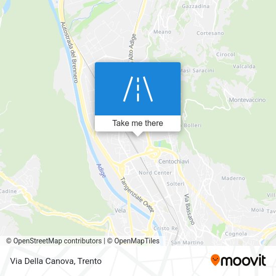 Via Della Canova map