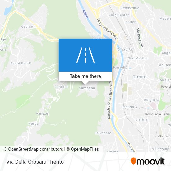 Via Della Crosara map