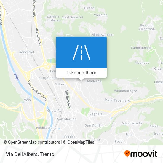 Via Dell'Albera map