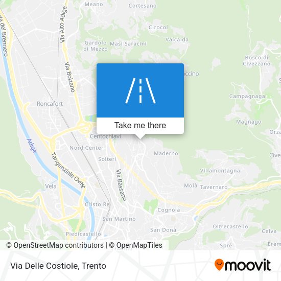 Via Delle Costiole map