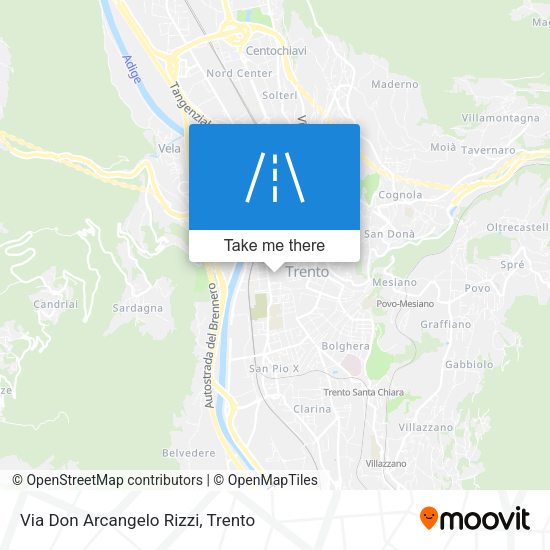 Via Don Arcangelo Rizzi map