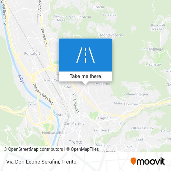 Via Don Leone Serafini map