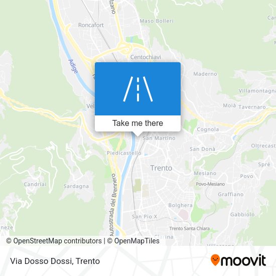 Via Dosso Dossi map