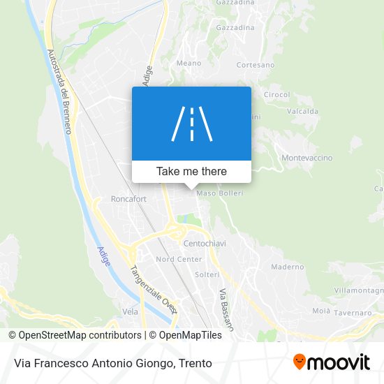Via Francesco Antonio Giongo map