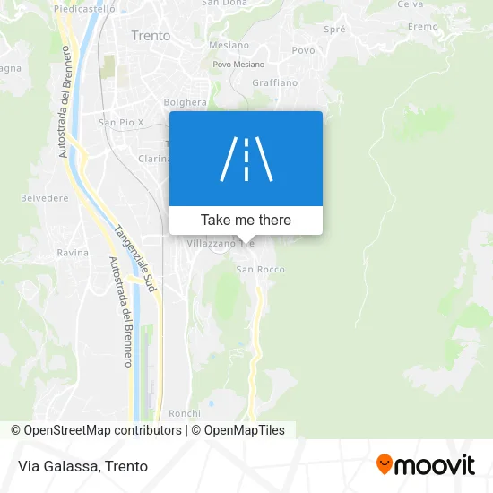 Via Galassa map