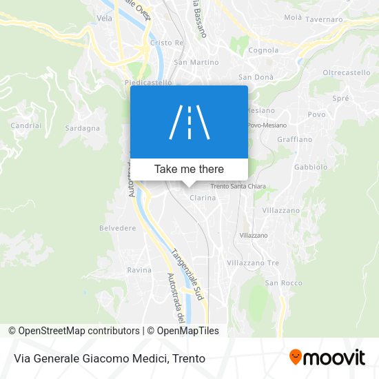 Via Generale Giacomo Medici map