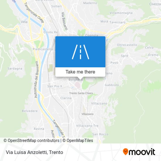 Via Luisa Anzoletti map