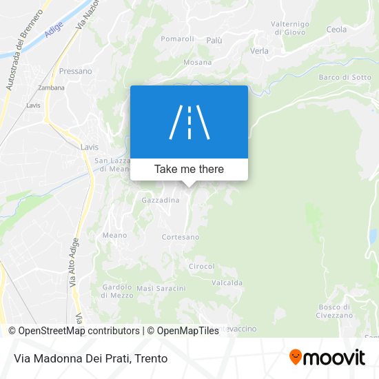 Via Madonna Dei Prati map