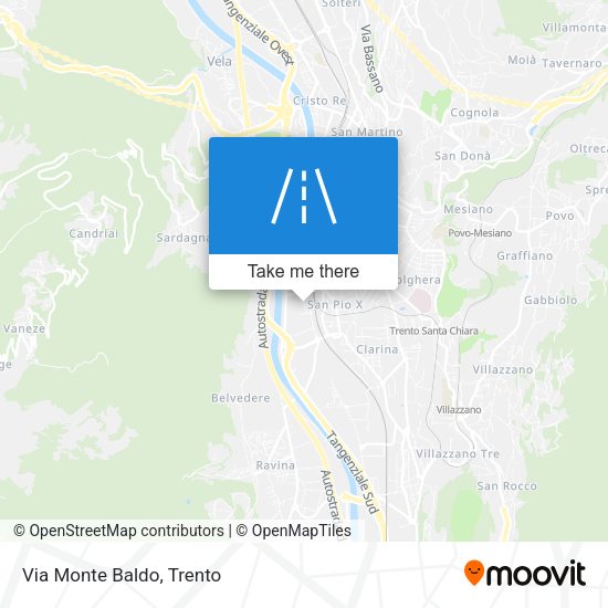 Via Monte Baldo map