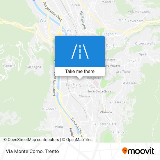 Via Monte Corno map