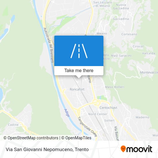 Via San Giovanni Nepomuceno map