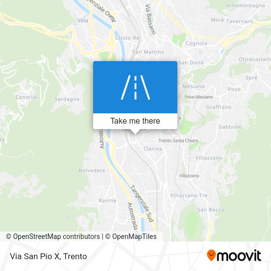 Via San Pio X map