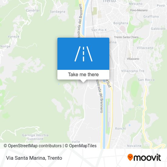 Via Santa Marina map