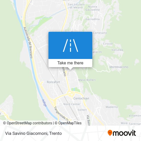 Via Savino Giacomoni map