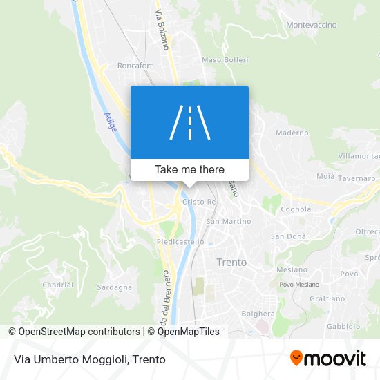 Via Umberto Moggioli map