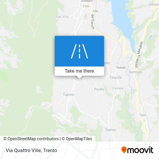 Via Quattro Ville map