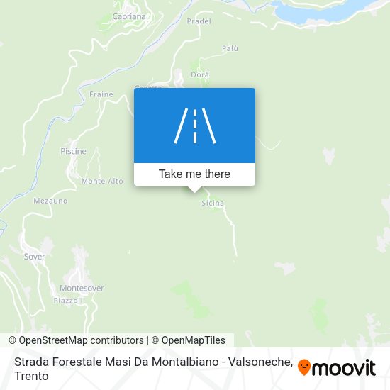 Strada Forestale Masi Da Montalbiano - Valsoneche map
