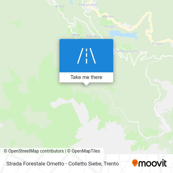 Strada Forestale Ometto - Colletto Siebe map