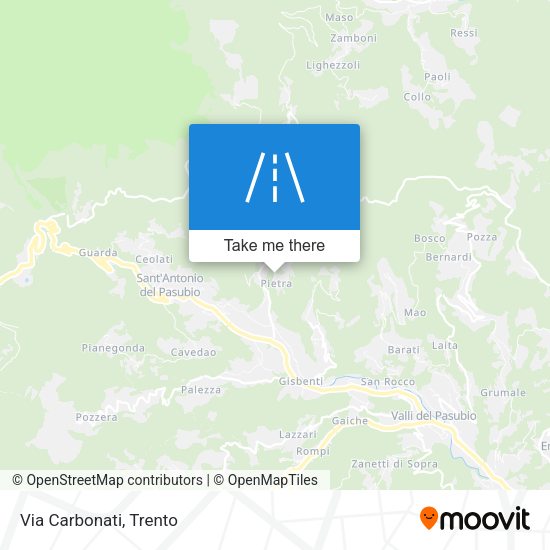 Via Carbonati map