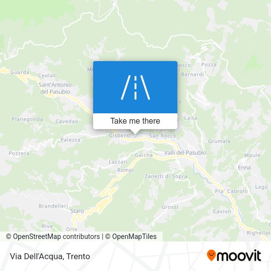 Via Dell'Acqua map