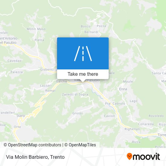 Via Molin Barbiero map