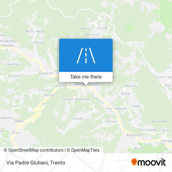 Via Padre Giuliani map