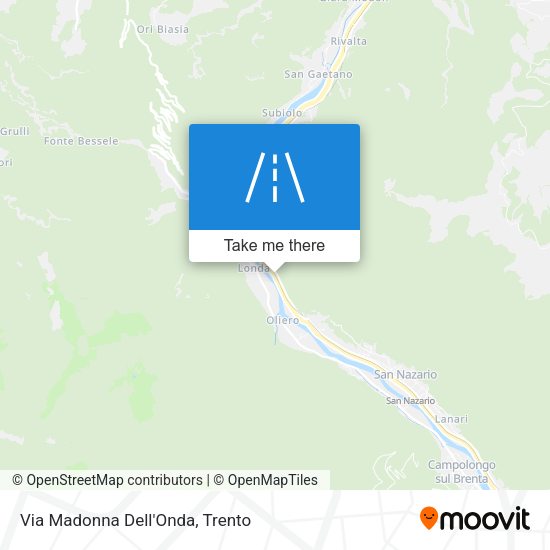Via Madonna Dell'Onda map