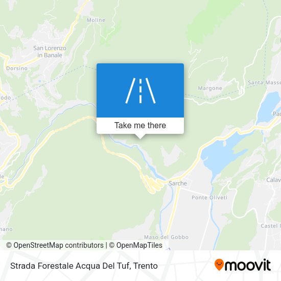 Strada Forestale Acqua Del Tuf map